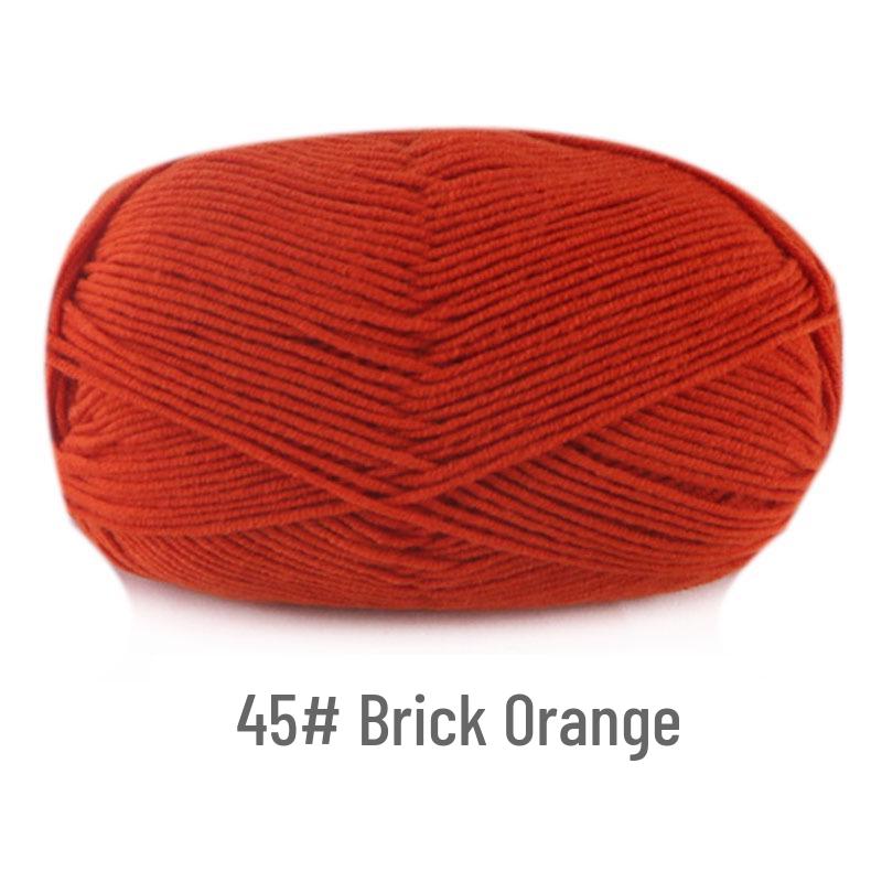 Su He 4-Strand Combed Cotton Yarn for Handmade Knitting: DIY Milk Cotton for Dolls, Cushions, and Blankets.
