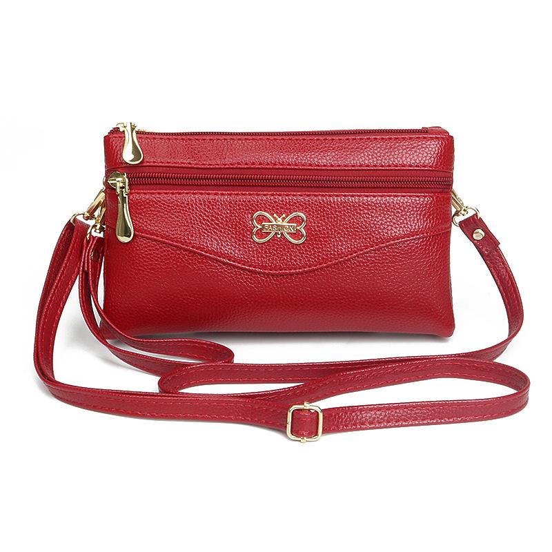 New Shoulder Bags Trend Crossbody Bags Women Fashion Middle Aged Mom Double Zipper Phone Bag Leisure Versatile Small Square Bag