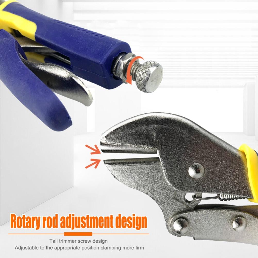 For Tight Spaces Locking Pliers Straight Jaw Pliers Lever Tensile Spring Powerful Clamping Portable Lightweight
