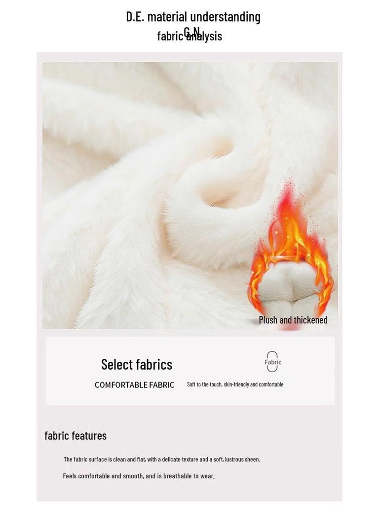 Girls' Fashionable Denim Fleece-lined Jacket - Autumn/Winter 2025 Faux Fur Coat for Children