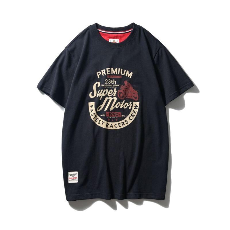 American Retro Pure Cotton Short Sleeve T-Shirt Men's New Arrival Trendy Base Shirt Export Export To Domestic Sales Cotton T-shirt