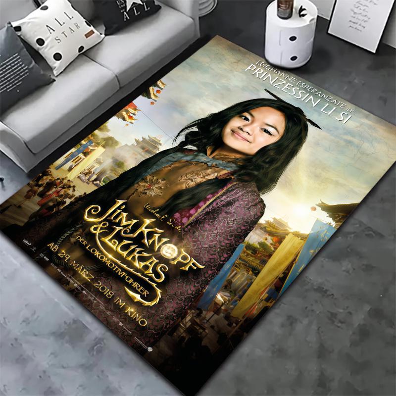 Jim Knopf Carpet Rug for Living Room Bedroom Home Sofa Decoration,Kids play Nonslip Floor Mat