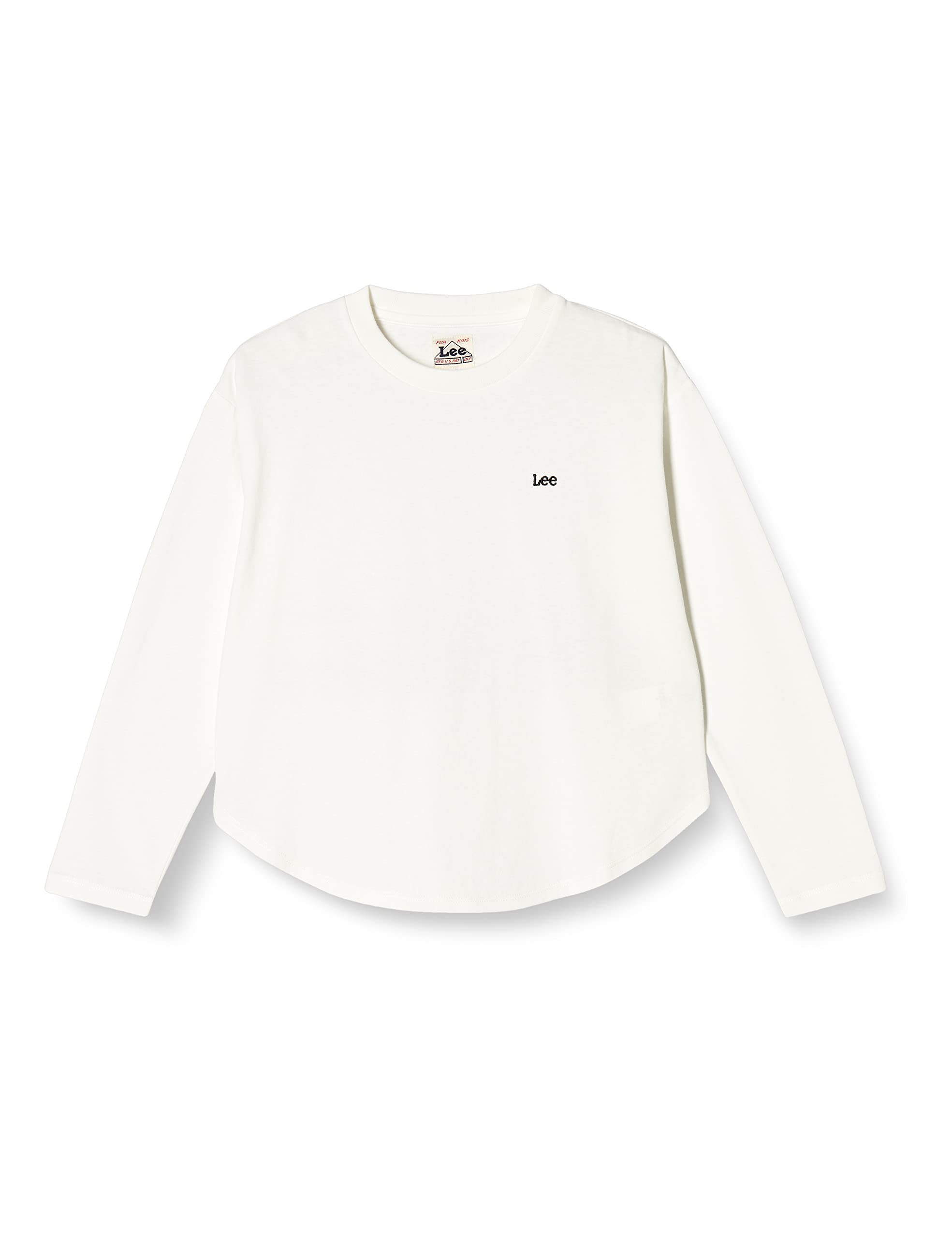 

Lee Официальная футболка с круглым подолом, принтом на спине и длинным рукавом для детей, белая 130 LK0780-218 белый