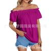 Women S Off Shoulder Ruffle Short Sleeve Blouse