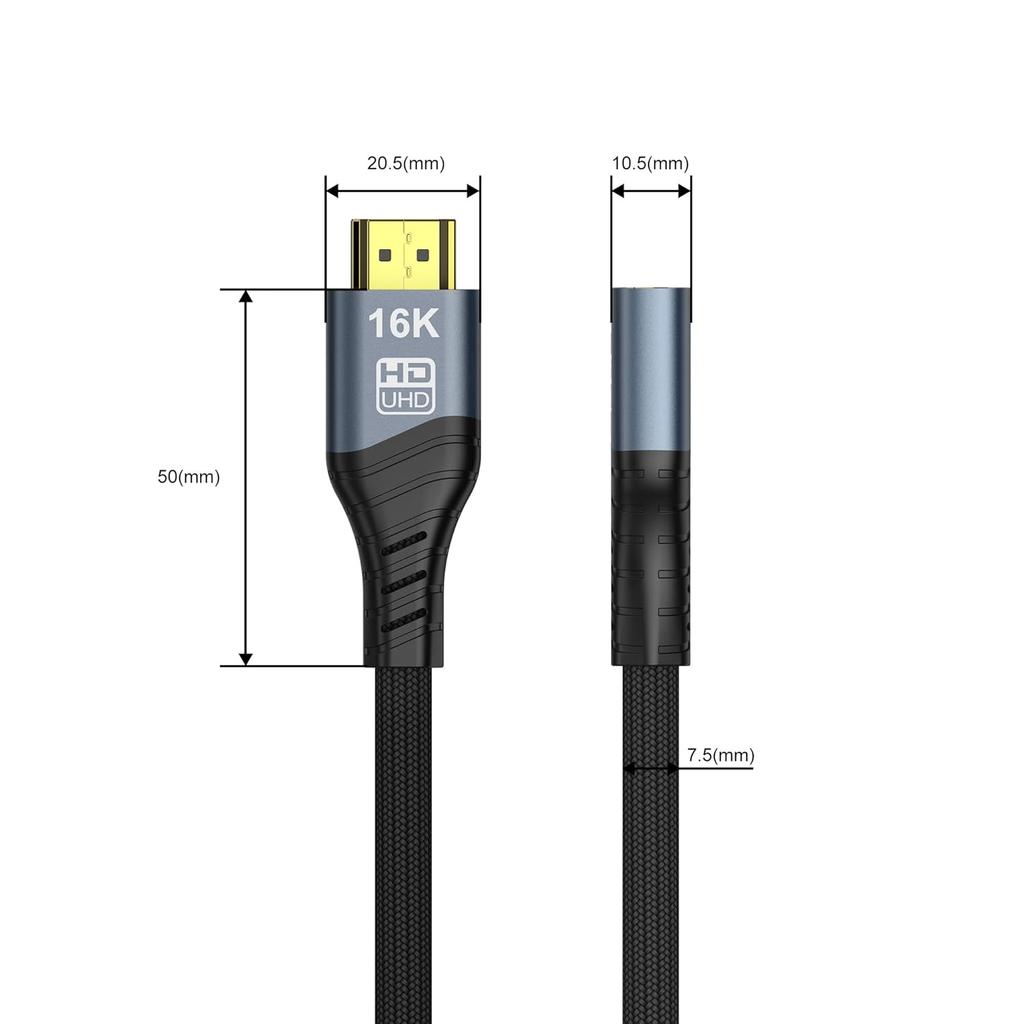 16K 8K HDMI2.2 Extension Cable,HDMI Male to Female Extender,16K@60Hz 10K120Hz 4K240Hz,Ultra High Speed 96Gbps For Blu-Ray Laptop PS5 Xbox Player HDTV