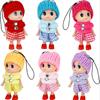 6 Stück Kleine Puppen Spielzeug Mädchen Mode Puppenhaus Puppen Prinzessin Niedlich Weicher Plüschrock Puppe Handy Anhänger Dekoration Geschenk