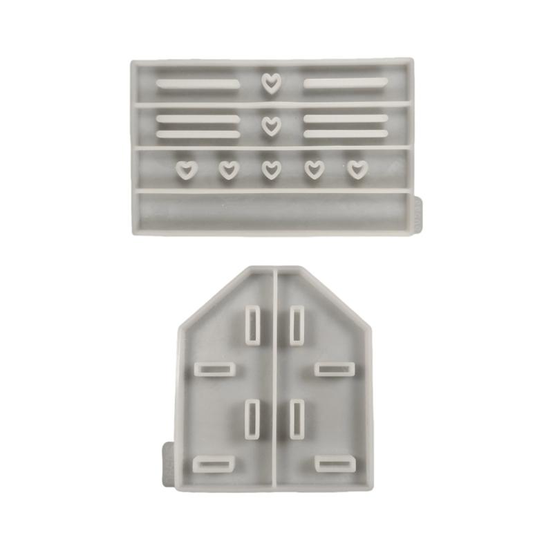 Formar för hantverk i harts med flera lager Silikonformar för hantverk Formar för sminkdisplay Silikontextur för sminkställ