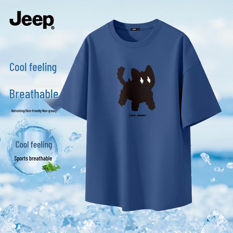 

Jeep Men s Summer Outdoor Sports Ice Silk Short Sleeve T-Shirt L