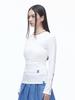 DILETTANTISME Slit Button T-Shirt (Wh)