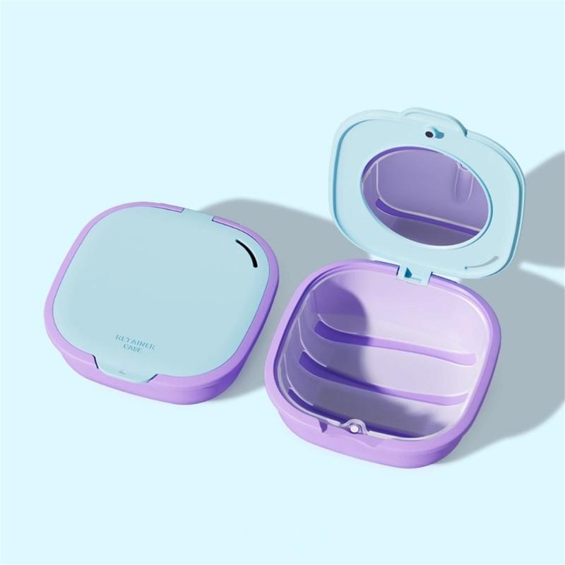 Travel Friendly Dental Appliance Storage Container for Clear Aligners and Retainers Leakproof ABS Materials