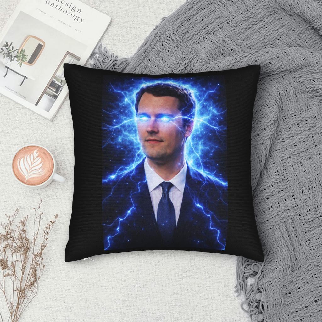 Charlie Kirk Meme Square Pillow Case Cushion Cover Funny Zippered Decor Pillowcover For Sofa 45*45Cm