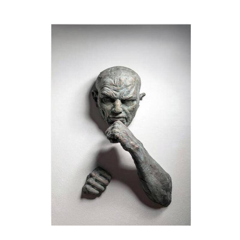 Abstract Statue Figure Canvas Painting Visual 3D Effects Posters Prints Wall Art Picture For Living Room Home Decor Gift Cuadros