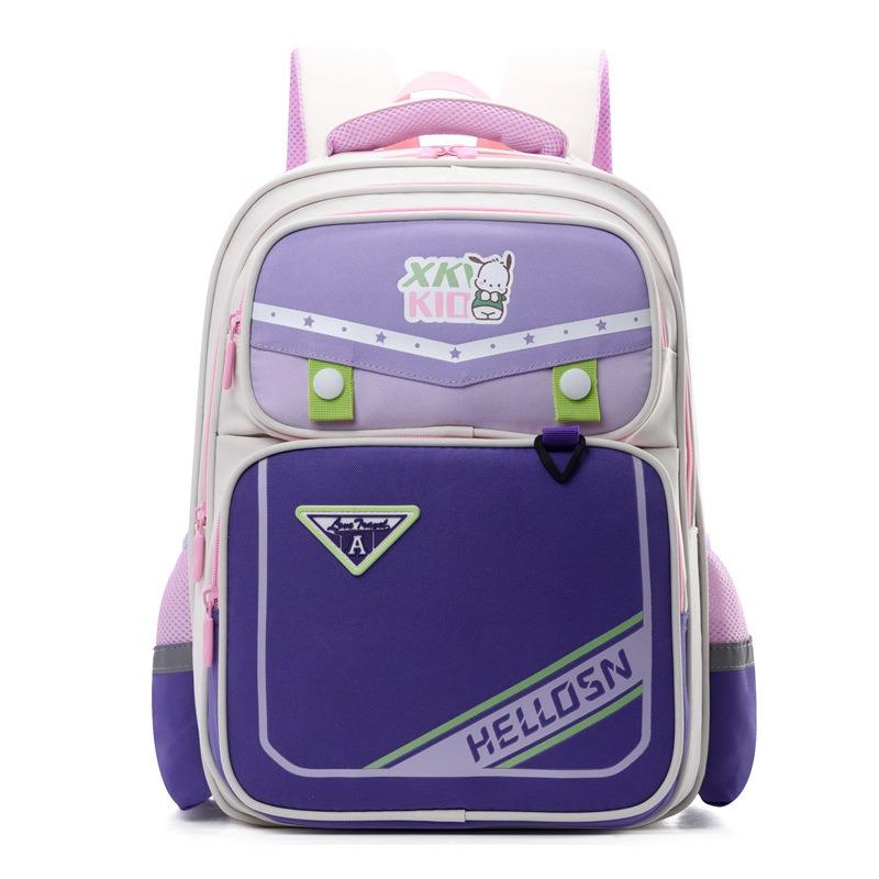 New primary school schoolbag multi-layer large capacity 1-3 children's backpack girls color matching boys burden reduction shoulders
