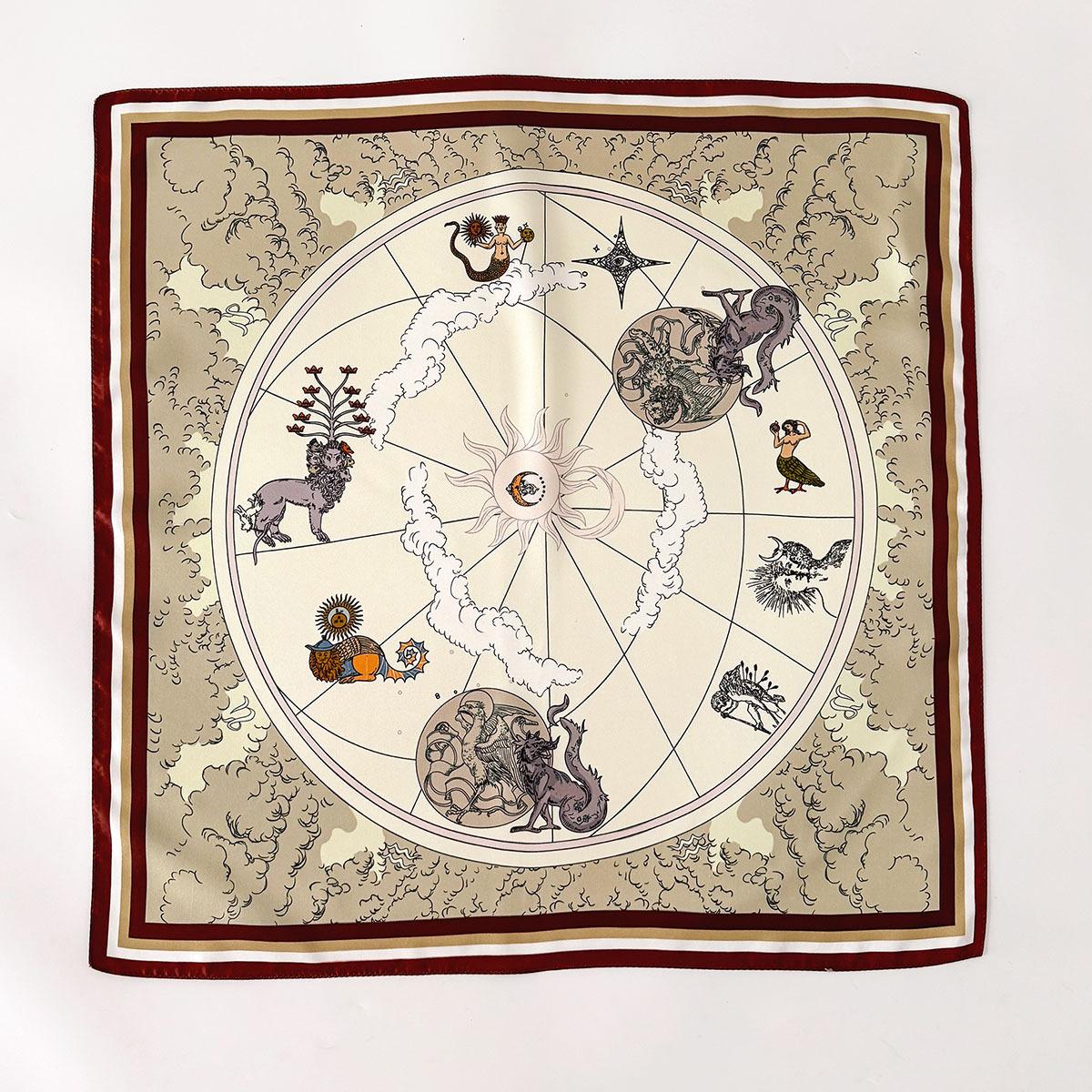 

Шарф из 100% натурального твила 14 момме для женщин, двусторонний, женский фуляр, шаль, высококачественный квадратный шейный платок, бандана, шарфы Twill Silk 65x65cm