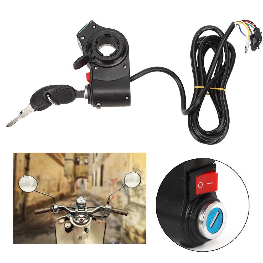 Red Screen Thumb Lock and Switch Electric Scooters Throttle Grip Accessories Black