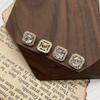 5pc/lot Luxury Snowflake Zircon Button Micro Set Zircon Copper Plated Jewelry Accessories DIY Shirt Dress