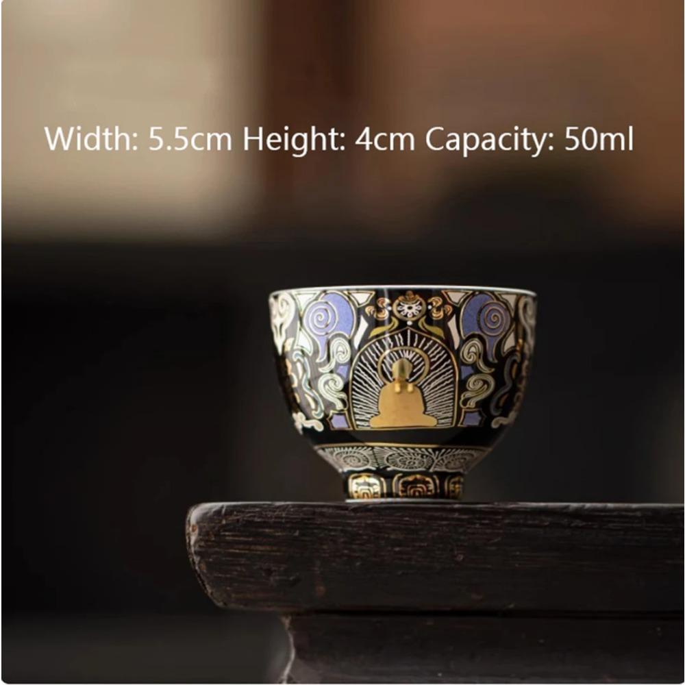 Vintage Style Tea Cup Ceramic High-temperature Fired Small Tea Cup Clever And Lightweight Kung Fu Tea Set