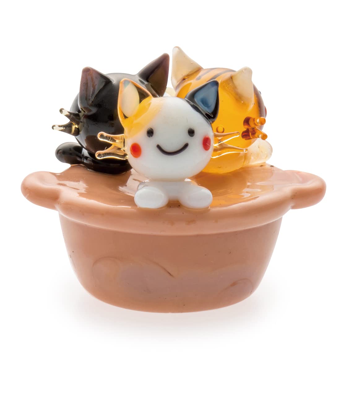 Castle Enterprises Очаровательная серия стеклянных кошек Набэ с [Йосе (Горшочек со свининой) Кошки]
