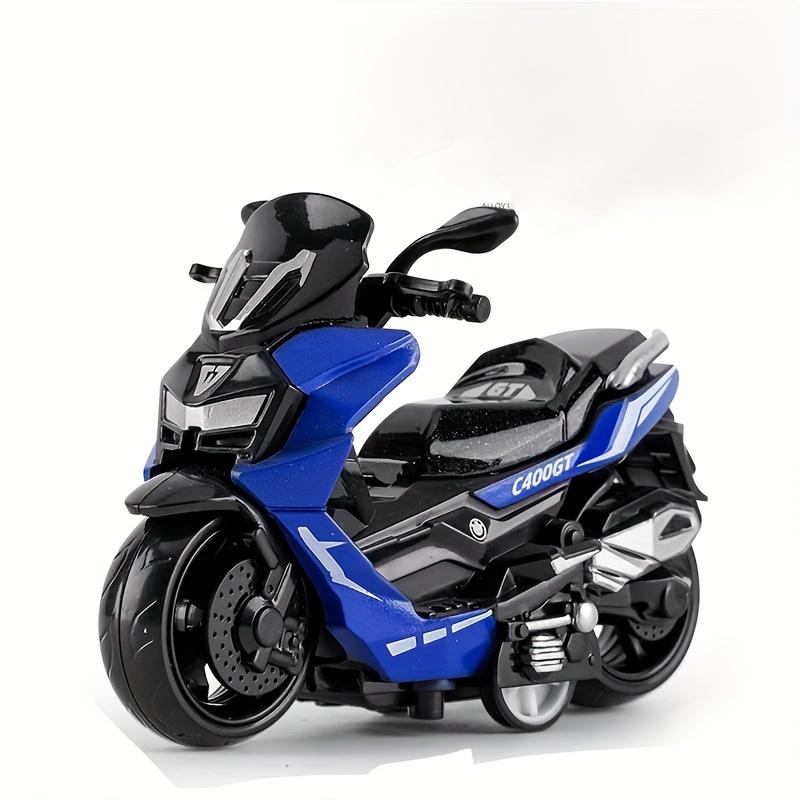 1pc Creative Spring-Powered Motorcycle Toy, Spring-Powered Realistic Pedal Motorcycle Children's Toy Ornament, Removable Rear Seat with Movable