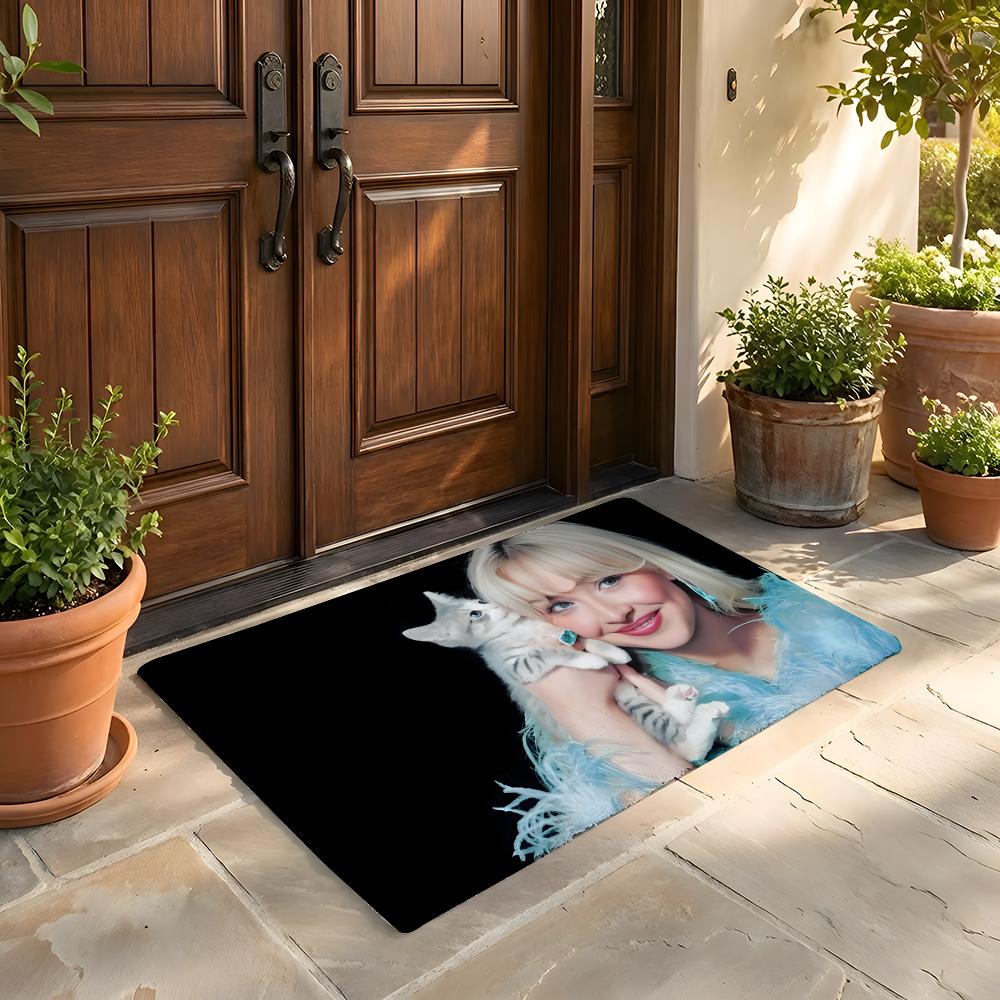 Floor Mat Soft Flannel Rug Non Slip Absorbent Mat for Bathroom Bedroom Home Decor S Sabrina Carpenter