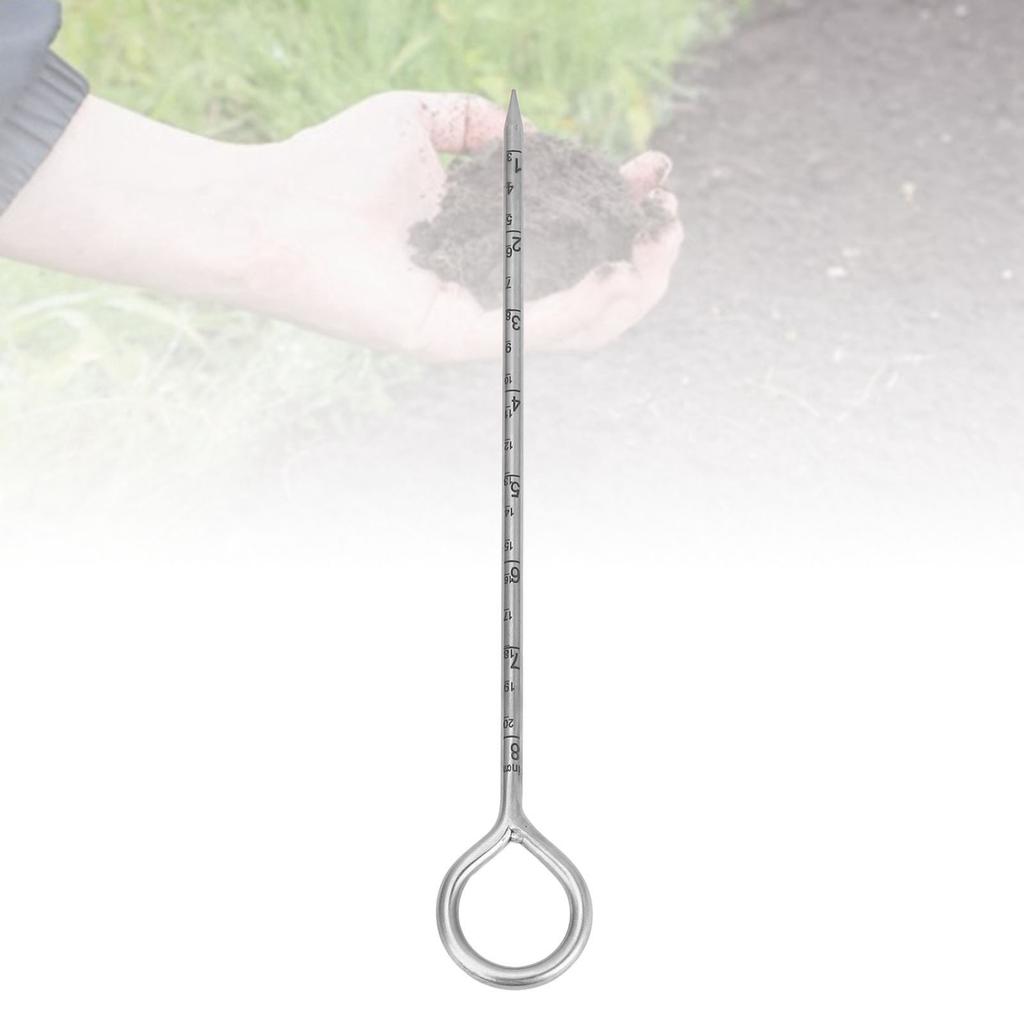 10 Inches Soil Sampler Probe Circular Handle Easy to Use Portable Stainless Steel Soil Probe for Plants Garden Farm