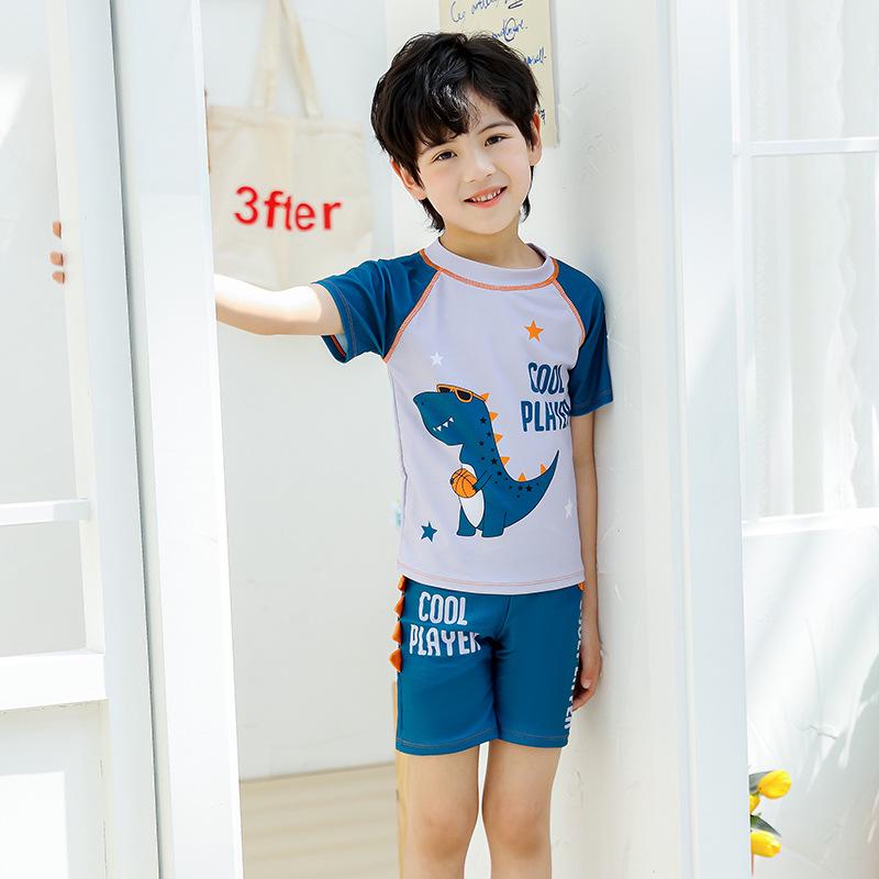 2024 Kinder Jungen Schnelltrocknender Badeanzug: S/M/L Geteilte Sonnenschutz-Bademode