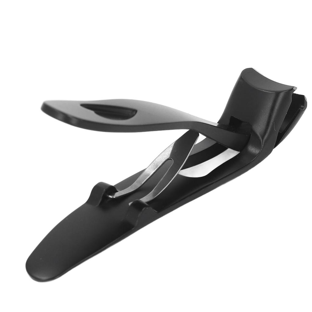 Nail Clippers for Seniors Thick Toenails Large Angled Head Ergonomic Wide Opening Heavy Duty Cutter Trimmer L Black