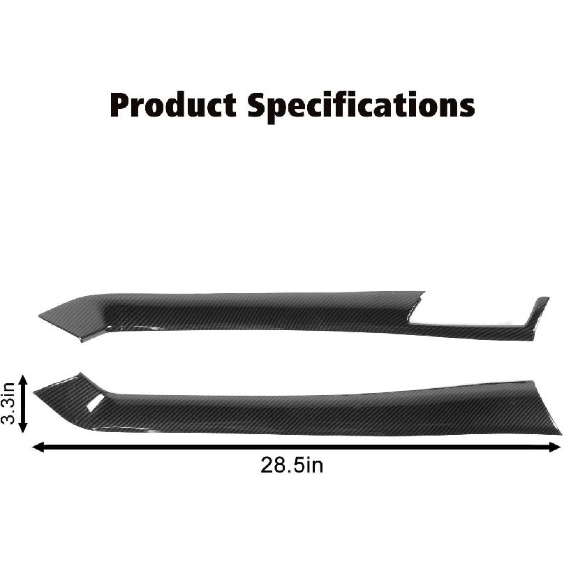 RT-TCZ Carbon Fiber Center Console Gear Shift Panel Side Trim Cover Interior Accessories Decoration for Chevrolet Camaro 2010-2015