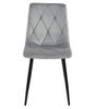 Libra Chair - Silver-Gray Velvet / Black Legs X 1