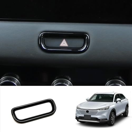 

VEZEL RV3 RV4 RV5 RV6 совместимый (Апрель 2021 года и далее) Накладка на кнопку аварийной сигнализации Рамка мигалки Знак опасности Аксессуары для интерьера Черный лак