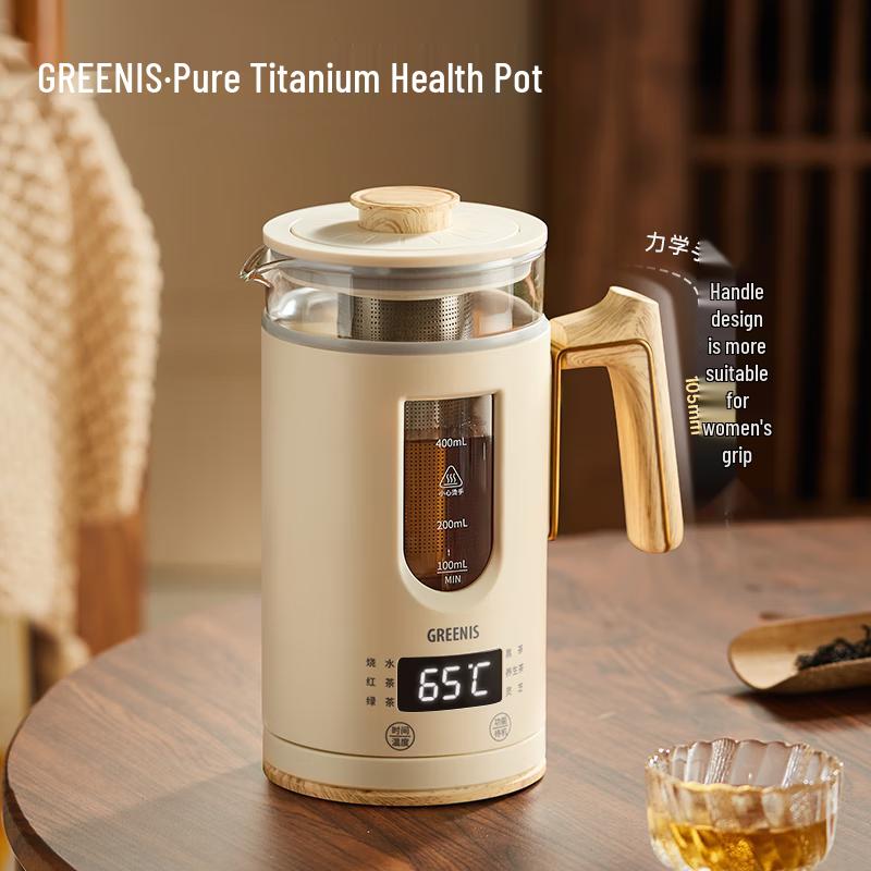 Greenis 0,6 л многофункциональный чайник из чистого титана T-1840
