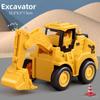 Yellow Press Sliding Press Car 6 Styles Excavator Roller Bulldozer  Children Educational Toys