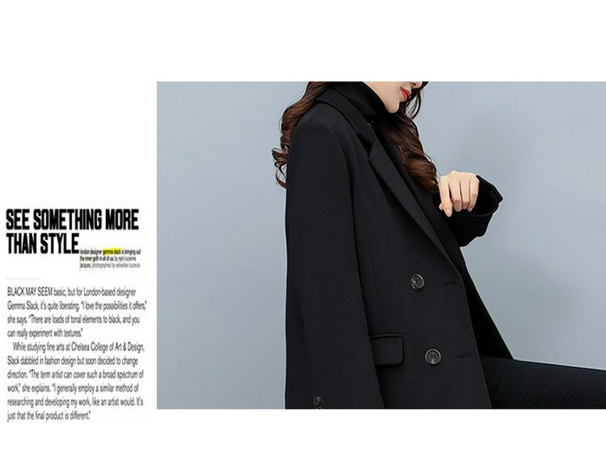 2026 Autumn/Winter Plus Size Women's Mid-Length Wool Suit Coat [0815]