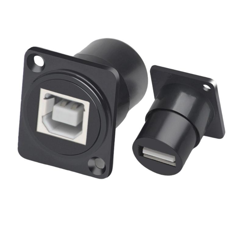 Female USB A to Female USB B Direct Adapters for Printer Scanners Connection USB 2.0 480Mbps Data Transfer Metal Texture