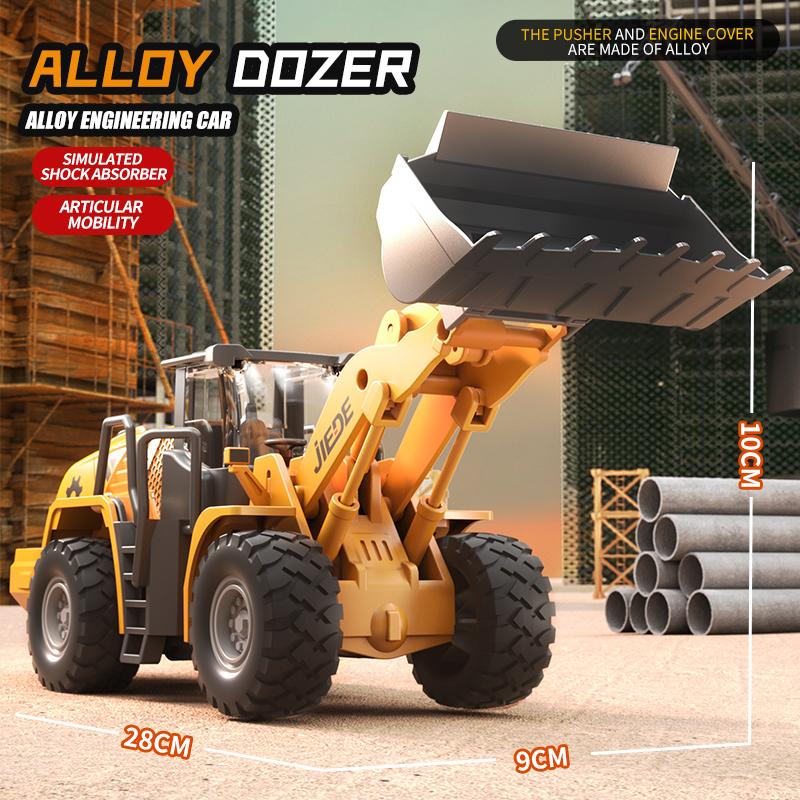 Bulldozer Engineering Diecast Dozer Toys For Boys Alloy+Plastic Tractor Kids Construction Truck Children Vehicle Model Gift