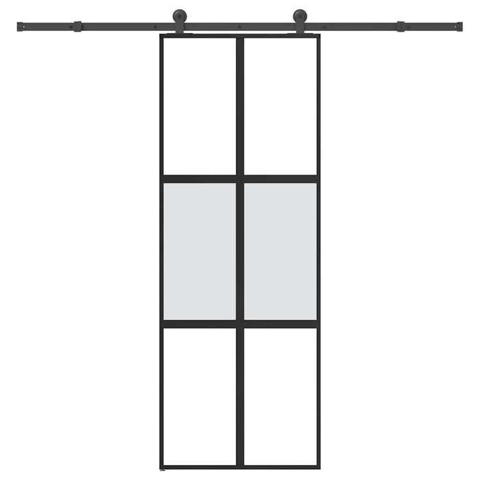 VidaXL Sliding Door Hardware Kit Tempered Glass Aluminum, Sliding Door On Rail, Sliding Door 3332974