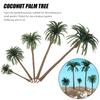 5Pcs Exquisite Miniature Plant Sand Table Plant Pots model Coconut Palm Tree Craft Micro Landscape Plastic Bonsai