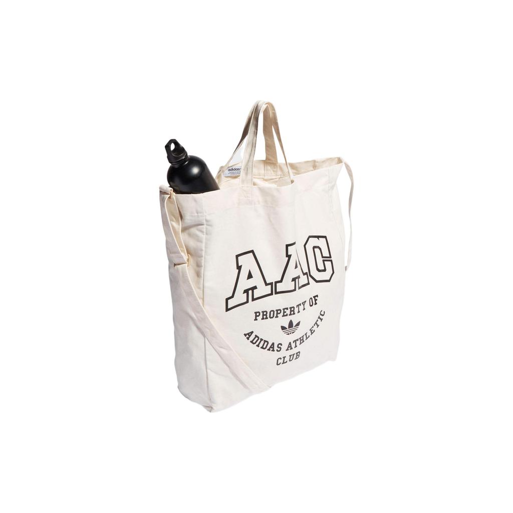 New Adidas Originals Cotton Canvas Tote Bag Shopping Bag Canvas Bag Shoulder Bag Crossbody Bag Unisex Beige IN4729
