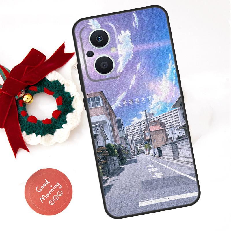 Manga Anime Street Funda For OPPO Reno 13 F 14 10 11 12 Pro 12F 11F 14F 7 8 Lite OPPO Find X9 X8 X6 X5 Pro Case