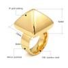 Fashion Simple Stainless Steel Rings Fashion Triangle Fine Rings Gold Plated Waterproof Hypoallergenic Rings Jewelry Women