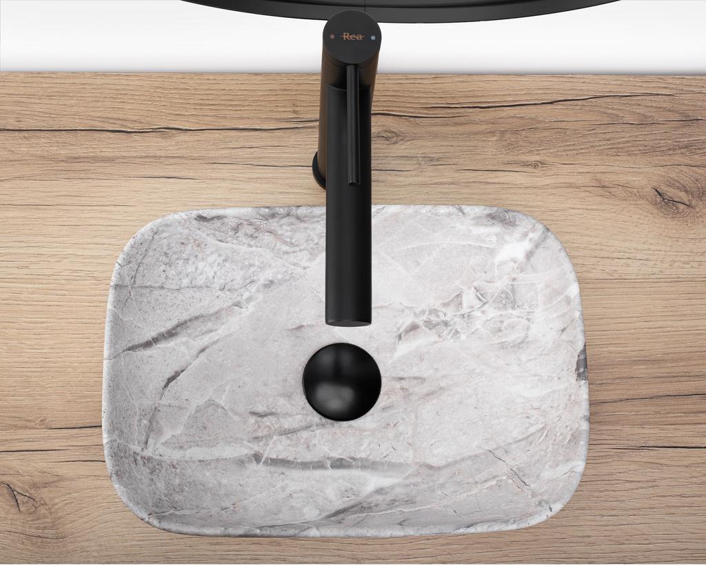 Umywalka Belinda Mini Stone Matt - Nablatowa Sku Rea-u3321