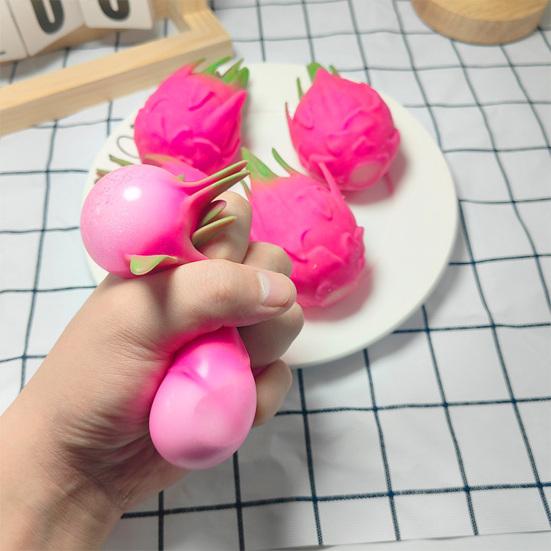 1/2/3Pcs Simulation Dragon Fruit Squeeze Toy Stress Relief Dragonfruit Squeeze Toy Decompression Fruit Shape Sensory Fidget Toy