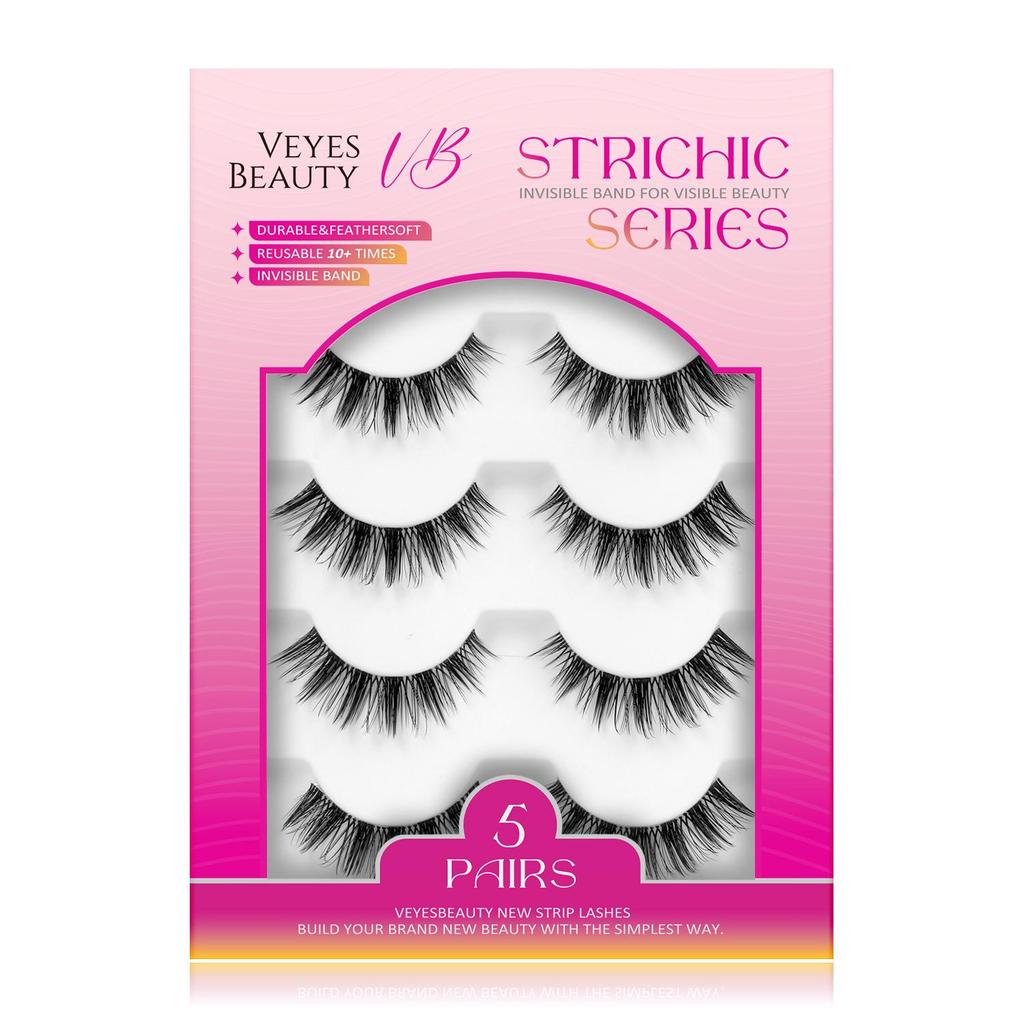 Veyesbeauty LUNAR MOOD Lash Clusters Invisible Band STRICHIC SERIES Quick & Easy Application 5 Pairs
