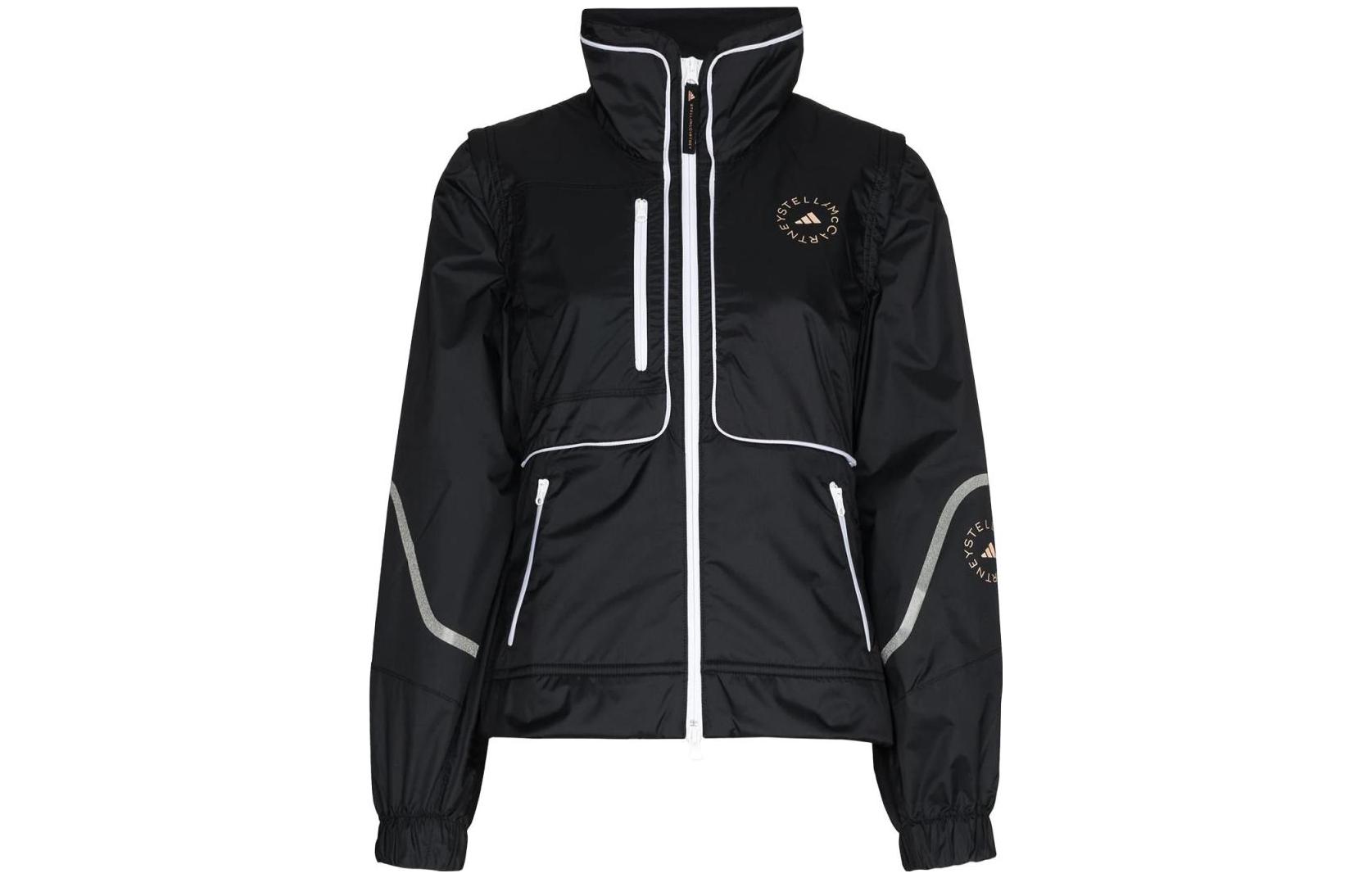 Adidas Jackets Women s Black Stand Collar Moderate Other GL7477 S