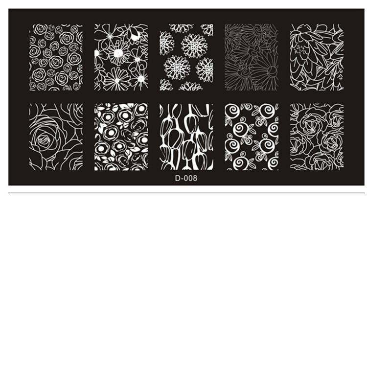 Nail Stamping Plates Leaves Flower Stripe Design Printing Abstract Lady Face Nail Art Stamp Templates Stencil Accessories Tools