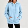 Felpa con cappuccio a maniche lunghe colorata da donna, pullover casual per l'uso quotidiano