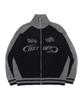 Eonoideu Color Block Jacquard High-Neck Knit Zip-Up Lq5Su516_Black