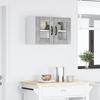 Wall Mounted Glass Cabinet LUCCA Concrete Grey 60 x 31 x 40 cm Particleboard