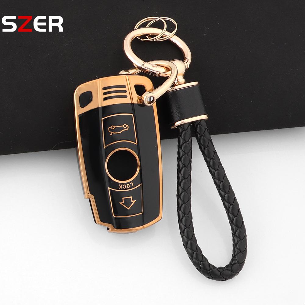 For Bmw E90 E60 E70 E87 3 5 6 Series M3 M5 X1 X5 X6 Z4 E71 E72 E88 E89 E91 E92 Fashion Tpu Car Key Case Cover Protector Keychain