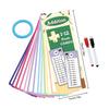 2 Mixed Set Math Flash Card Chart Reusable Math Teaching Enlightenment Props Addition&Subtraction or Multiplication&Division ZYF